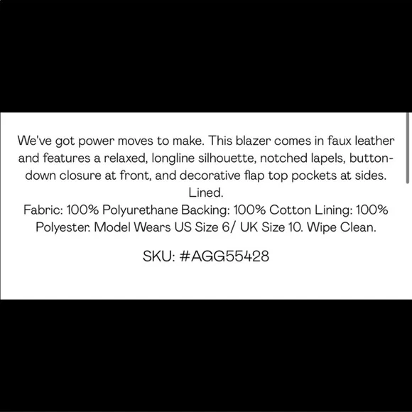 Nasty Gal faux leather oversized blazer - Picture 4 of 9